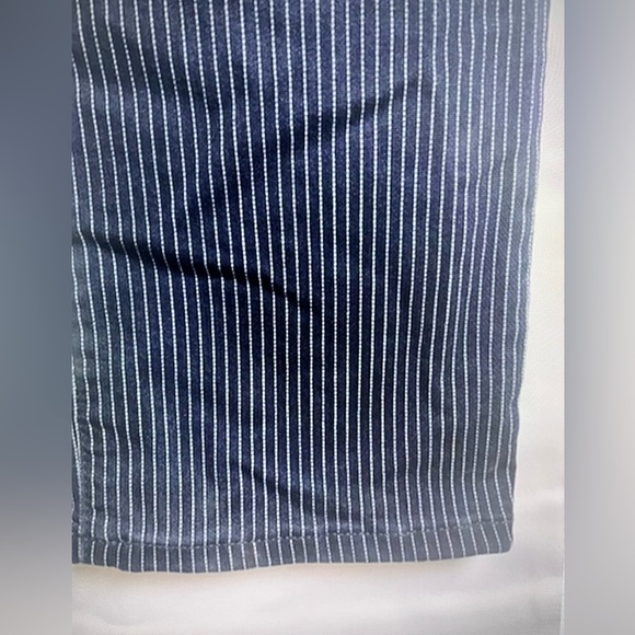 Lee Womens Straight Leg Mid Rise Blue Striped Regular Fit Jeans Size 12 - Picture 6 of 10